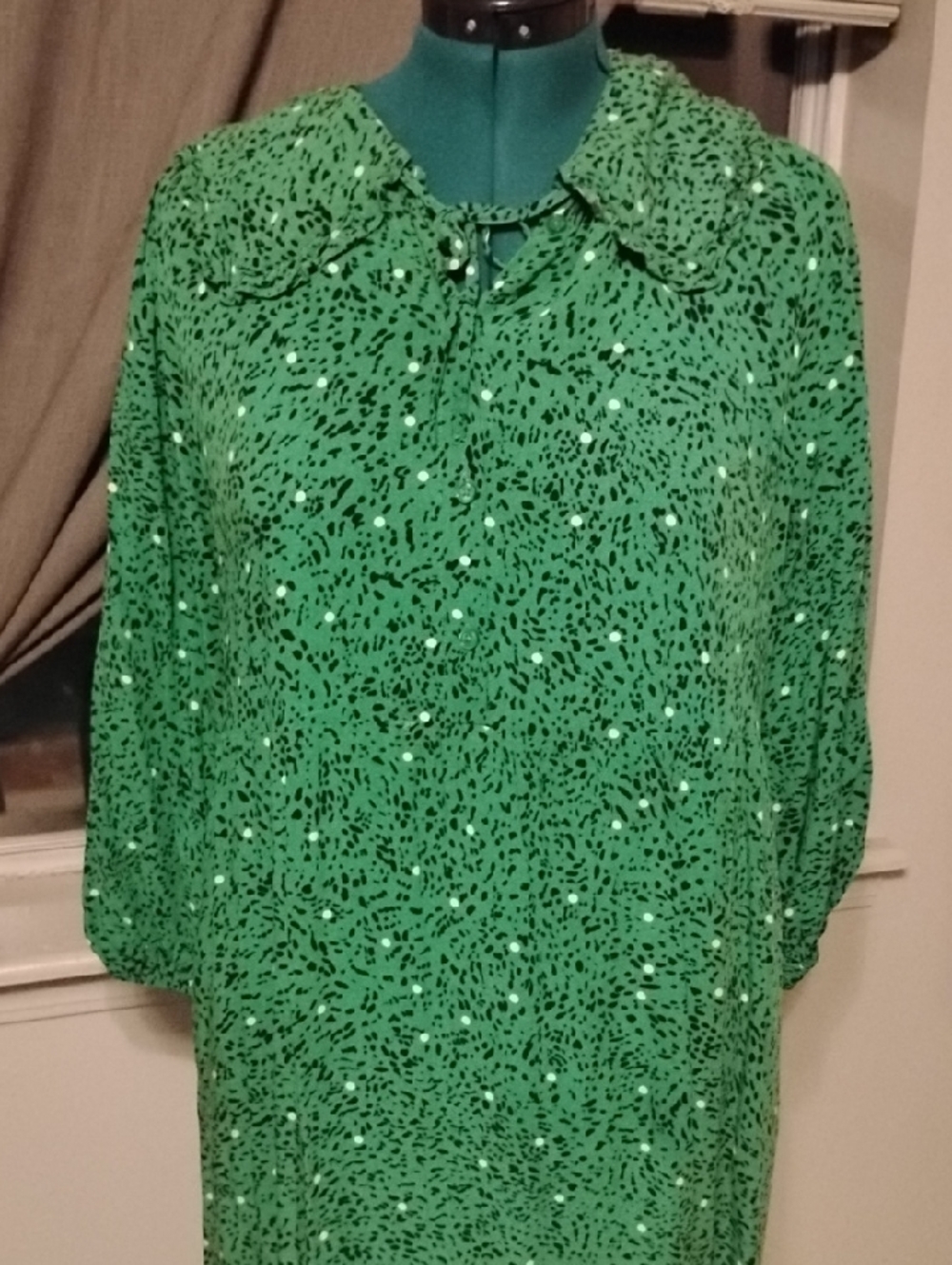 Who What Wear -Green Printed Dress- Size XXL - Picture 3 of 16